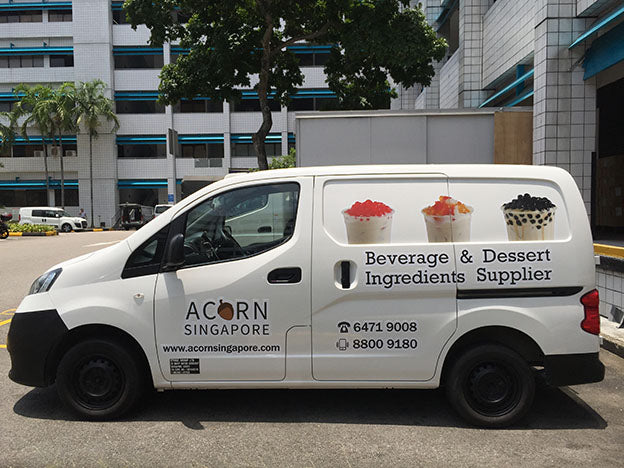 Did you see our van on the road?