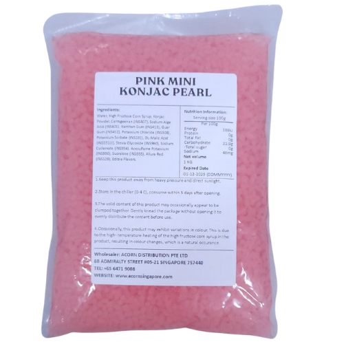 Pink Mini Konjac Pearl 1kg 粉色迷你蒟蒻晶球