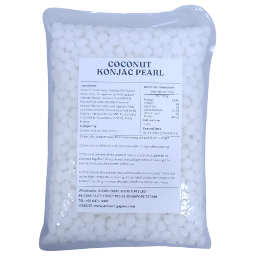 Coconut Konjac Pearl 1kg 椰子蒟蒻晶球