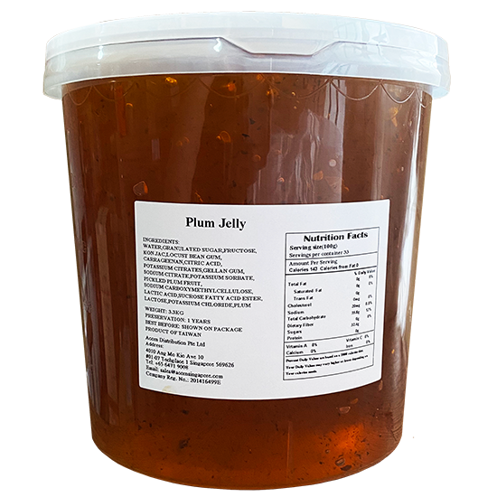 Plum Flavoured Jelly Toppings - ACORN DISTRIBUTION PTE LTD